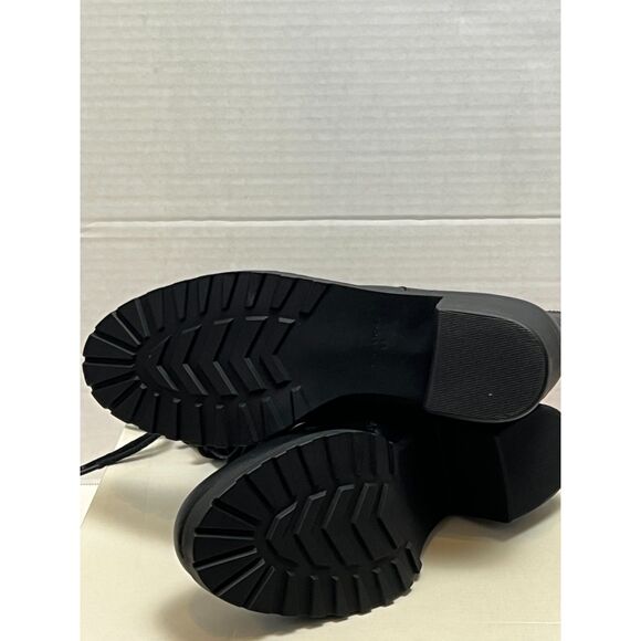 Sun + Stone Women Sheilaa Faux Leather Block Heel Combat & Lace-Up Boots - Picture 8 of 12